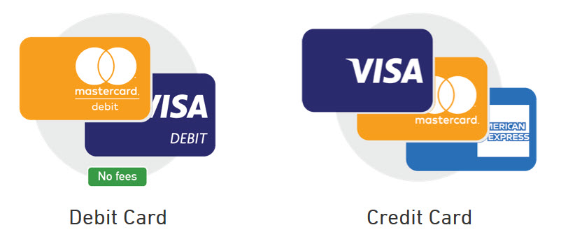 VISA MasterCard Amex